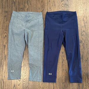Under Armour Women’s Cropped Leggings Duo - Gray & Navy